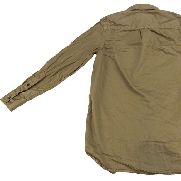 J.CREW Button Up Shirt Womens Size 2 Green Cotton Casual Collared Long Sleeve - Picture 8 of 14